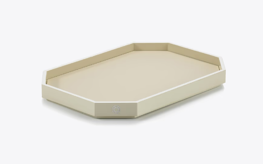 Sm. Ivory Octogone Tray