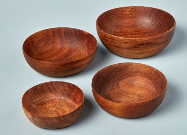 Teak Nesting Bowls 4pc