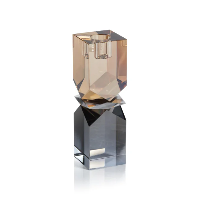 Medium 2-Tone Glass Candlestick
