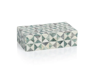 Small Green Geo Bone Box