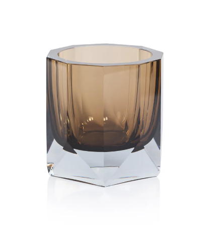 Hazel Cut Glass Vase or Hurricane
