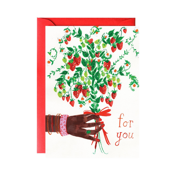 Strawberry Bouquet - Greeting Card