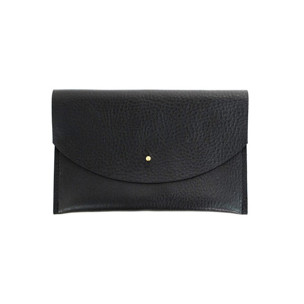 Envelope Pouch - Black Leather