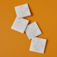 White Marble Square Coasters - Set of 4