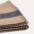 Block Stripe Throw - Camel/Charcoal
