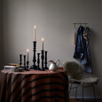 Black Lacquered Candlestick No. 1