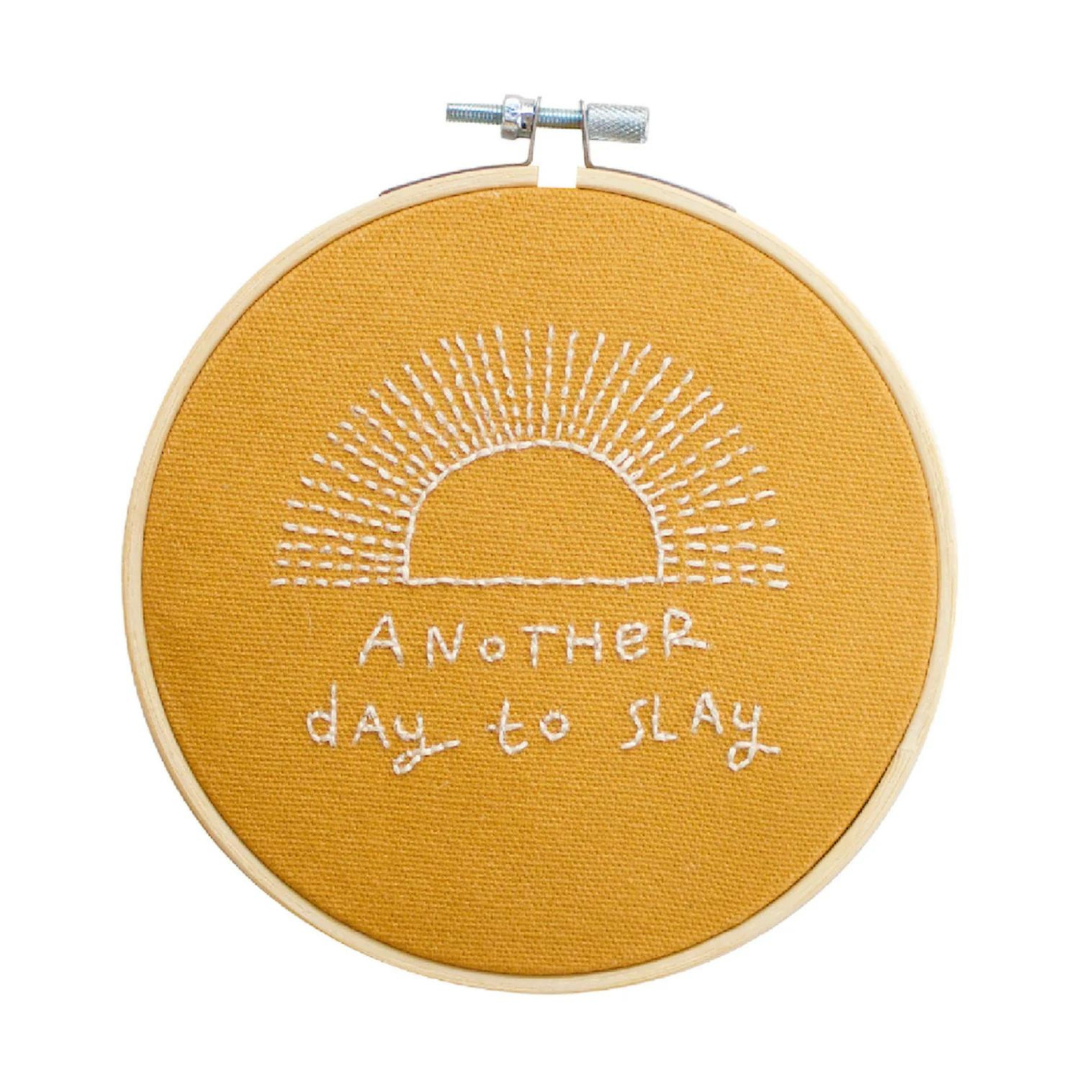 Another Day to Slay Embroidery Hoop Kit