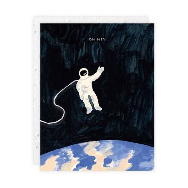 Astronaut Saying Hello Card