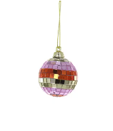 GRADIENT STRIPE DISCO BALL | SM PINK