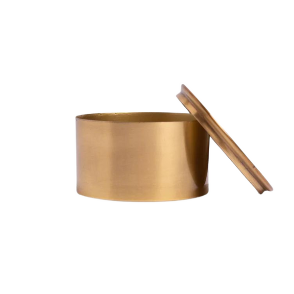Cache with Lid | Gold Finish