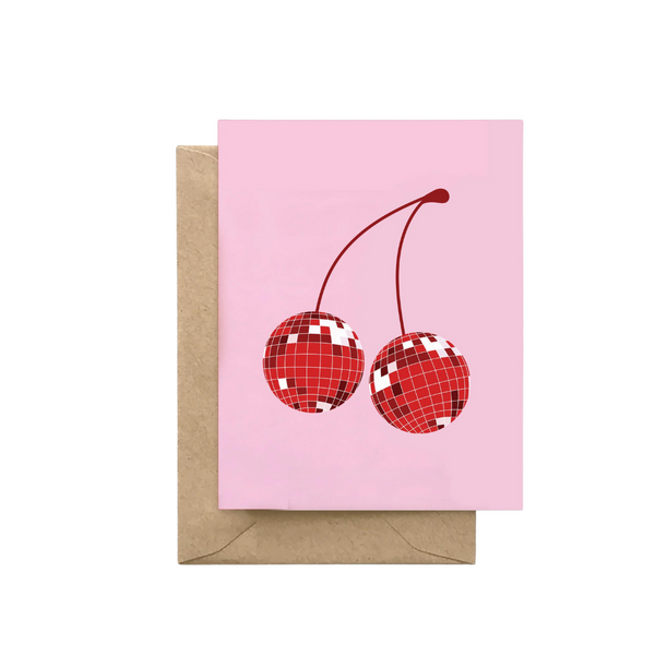 Disco Cherries Greeting Card