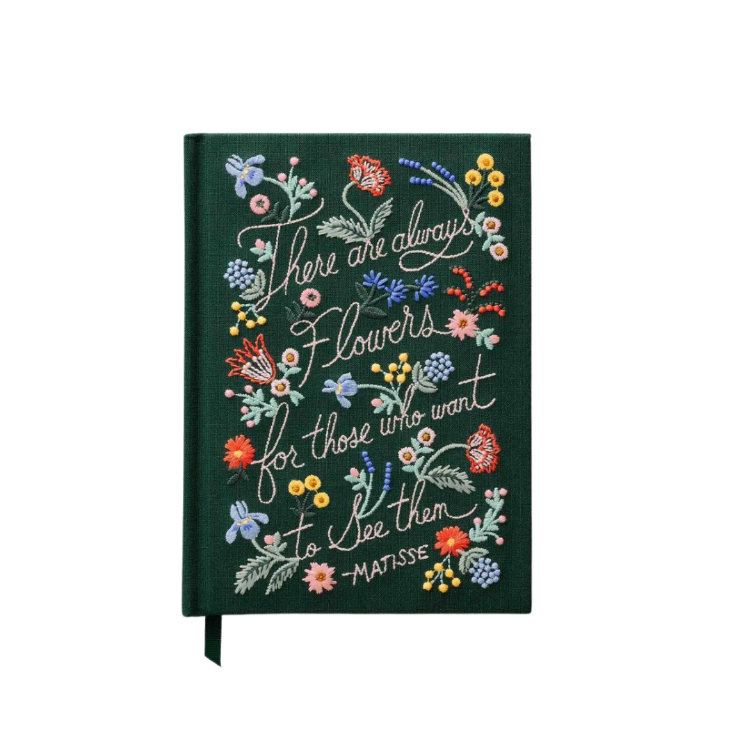 Embroidered Journal | There Are Always Flowers