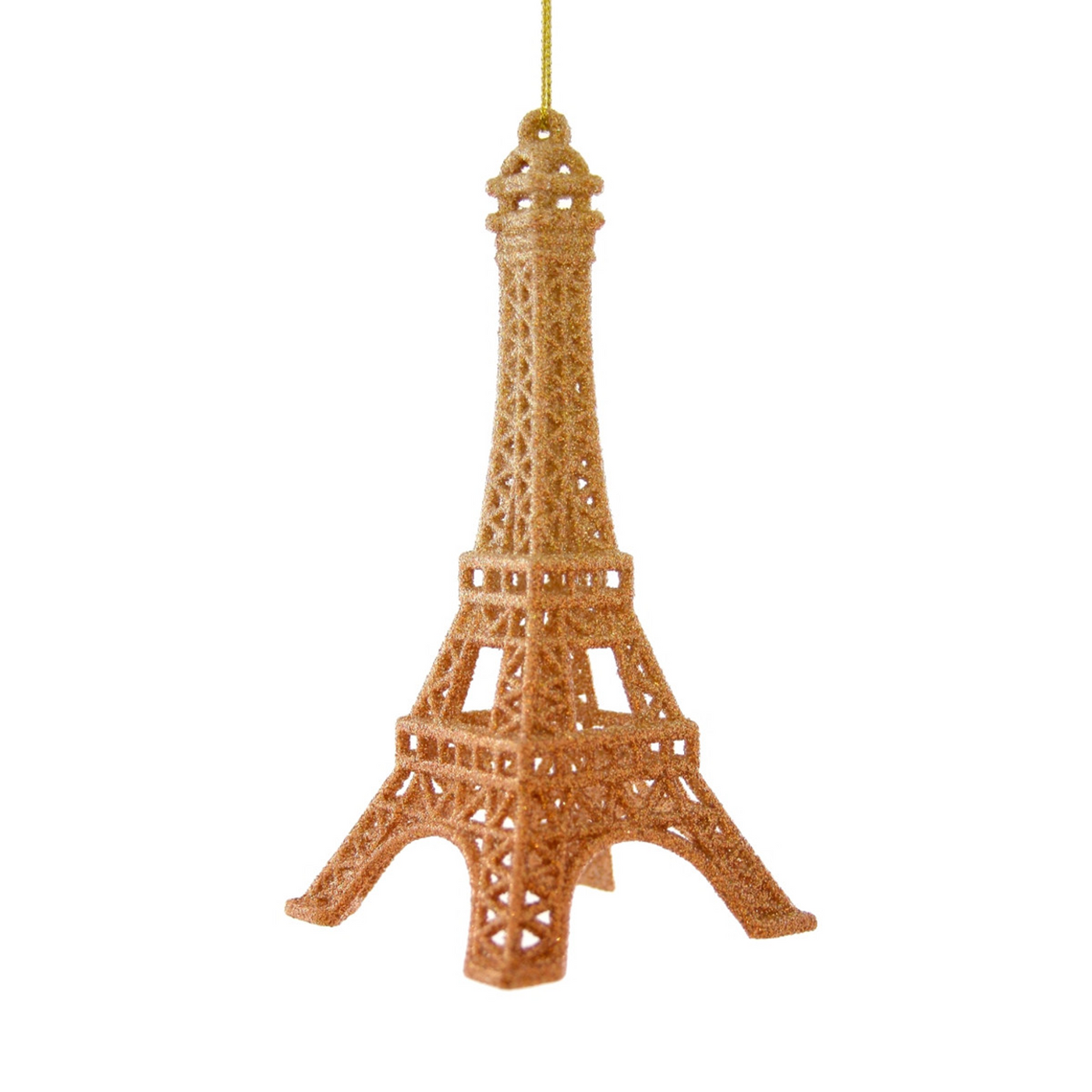 Glittered Eiffel Tower Ornament - Gold
