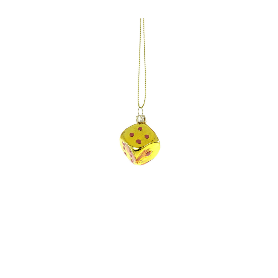 Gold Lucky Dice Ornament
