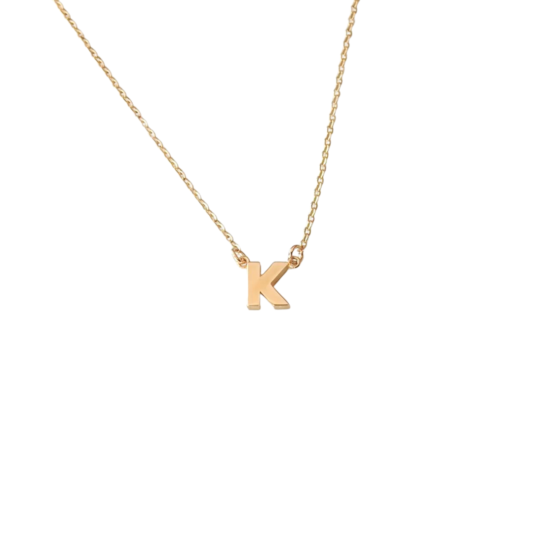 Gold necklace online with initial k