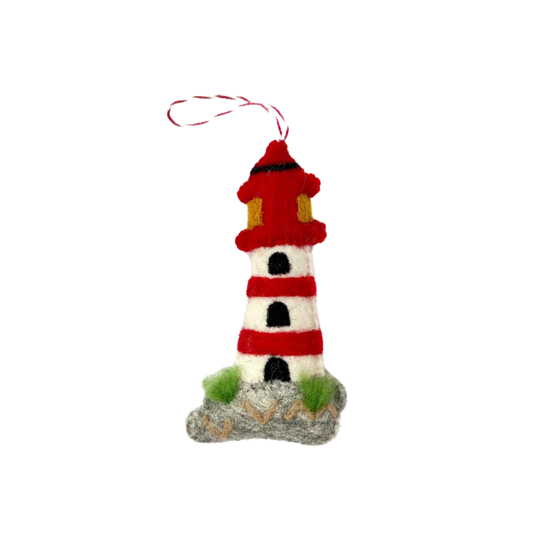 Lighthouse Felt Wool Ornament