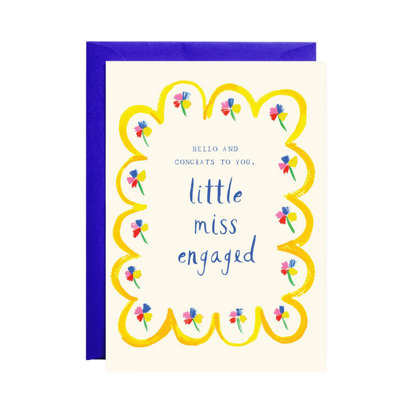 Little Miss Engaged - Greeting Card