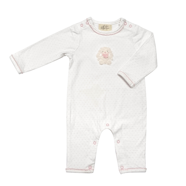 Lullaby Applique Bunny Baby Romper