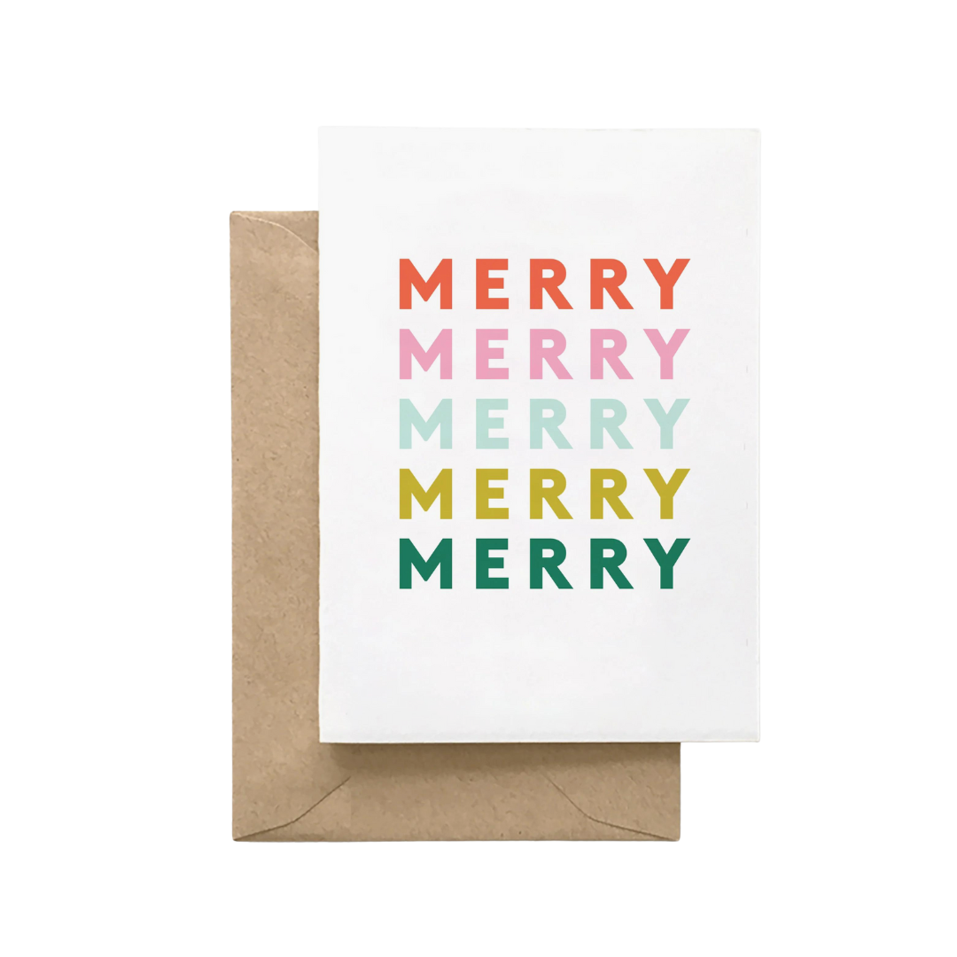 Merry Merry Merry Graphic Design Card