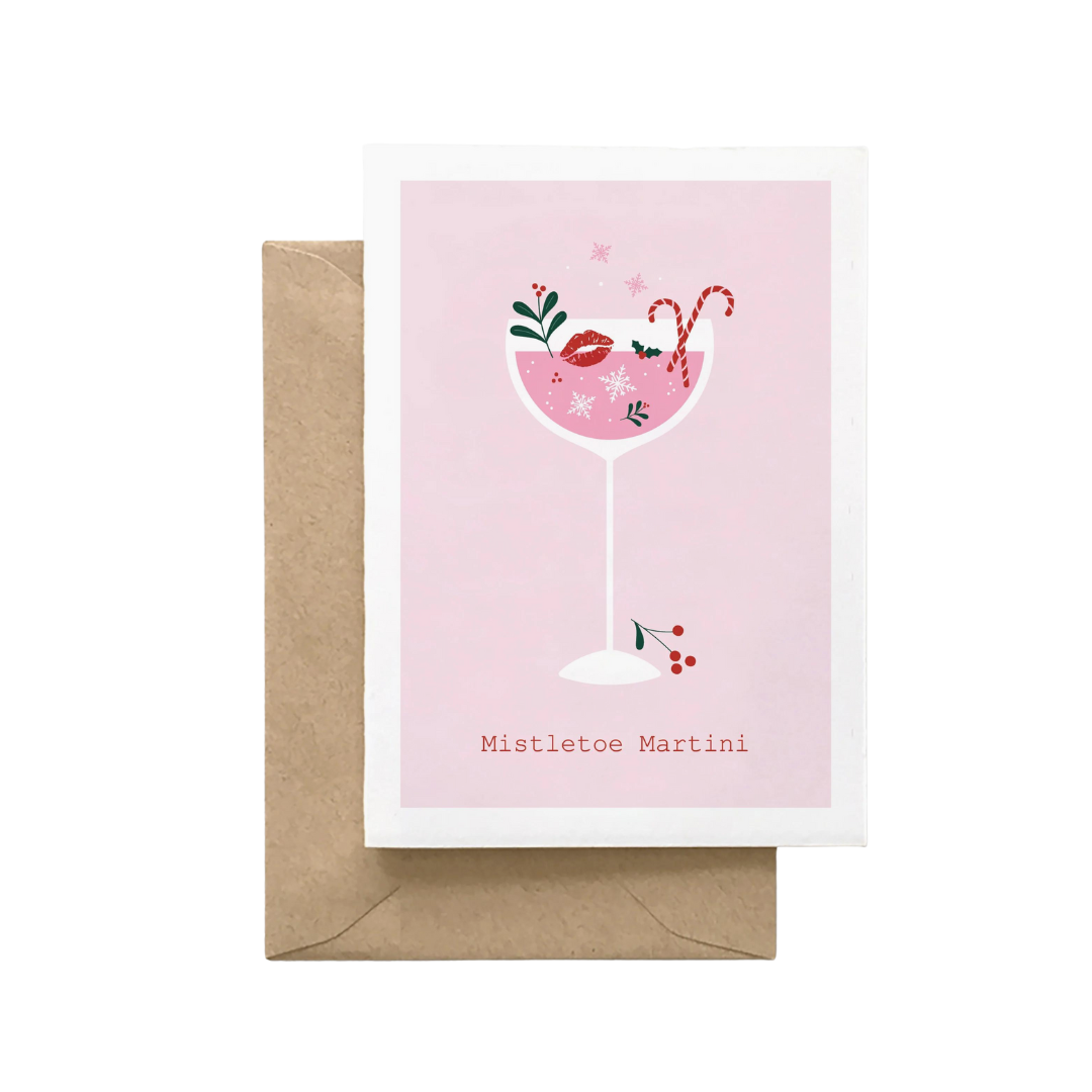Mistletoe Martini Card