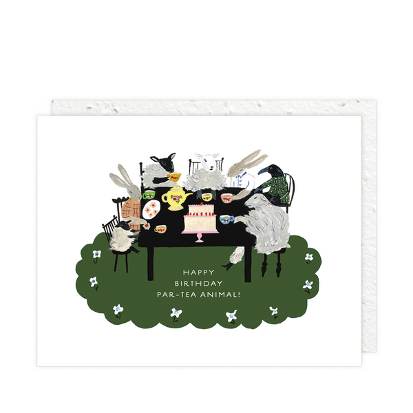 Par-Tea Animal Birthday Card