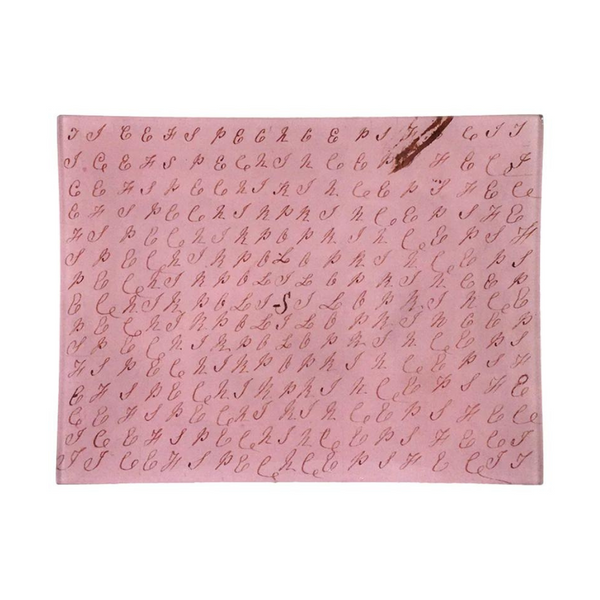 Pink Script Alphabet Tray