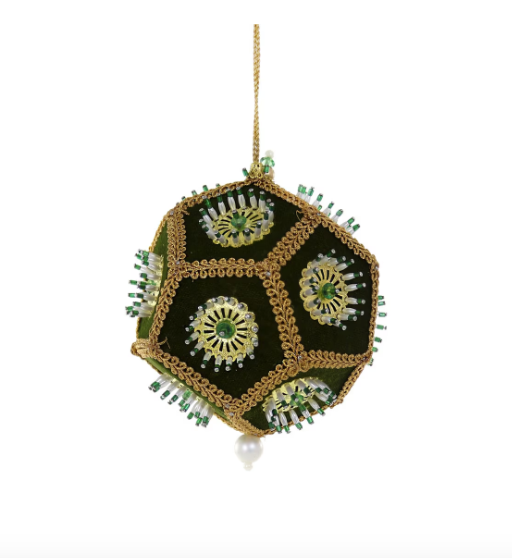 Beaded Dimpled Bauble Ornament