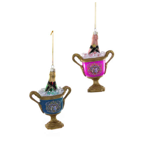 French Wine Bucket Ornament - Assorted