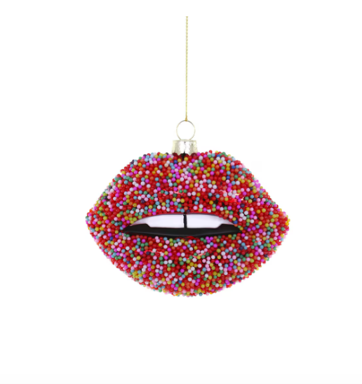 Candy Lips with Sprinkles Ornament