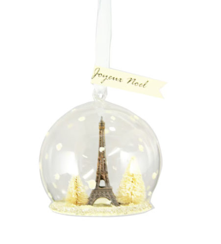 Eiffel Tower Globe Ornament