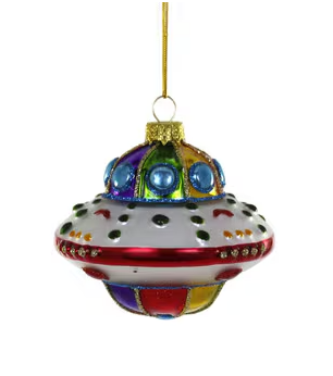 Rainbow UFO Ornament