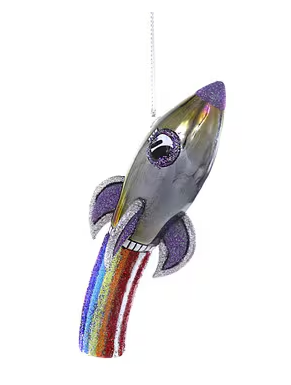 Rainbow Rocket Ornament