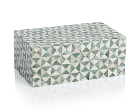 Large Green Geo Bone Box