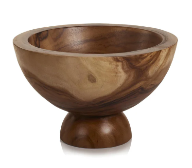 Large Alpina Wooden Footed Bowl