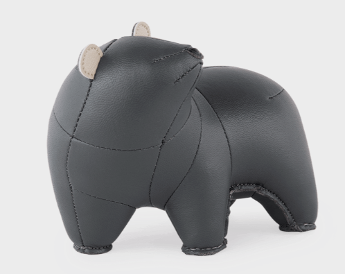 Black Bear Leather Paperweight