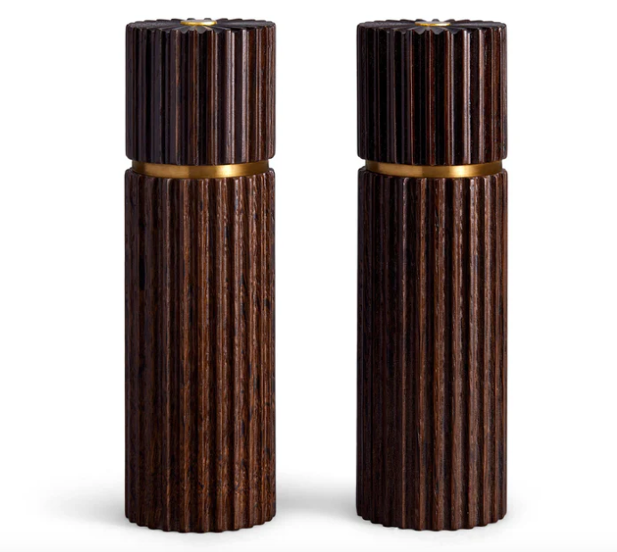 Smoked Oak Ionic Salt + Pepper Mills