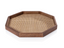 Mango Rattan Inlay Octagon Tray S