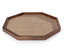 Mango Rattan Inlay Octagon Tray L