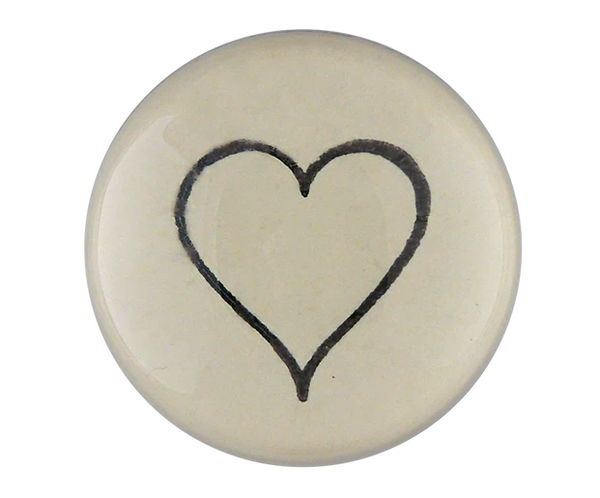 Line Heart Dome Paperweight