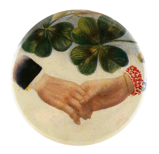 Holding Hands Mirror Button