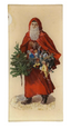 Santa with Basket 3.5x7" Tray