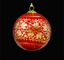 Gold Leaves Ornament | Red