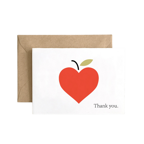 Teacher Appreciation - Thank You Apple Heart
