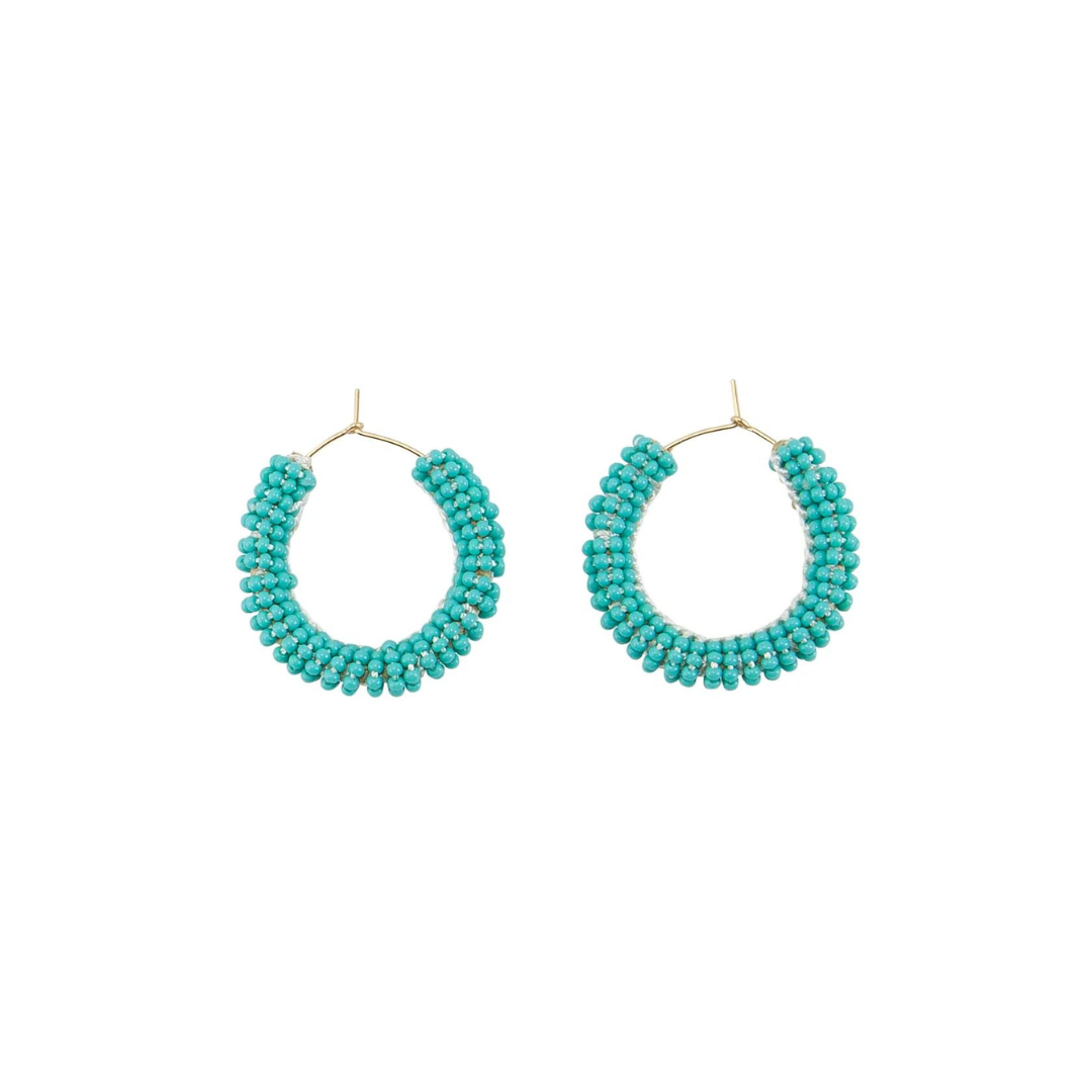 Small Hoop Earrings - Turqoise