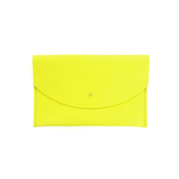 Envelope Pouch - Chartreuse Leather
