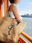Seashell Bag Charm + Keychain |  Shimmer Purple