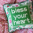 Bless Your Heart Needlepoint Pillow