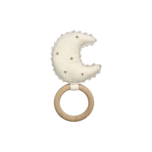 Cotton Moon Ring Rattle