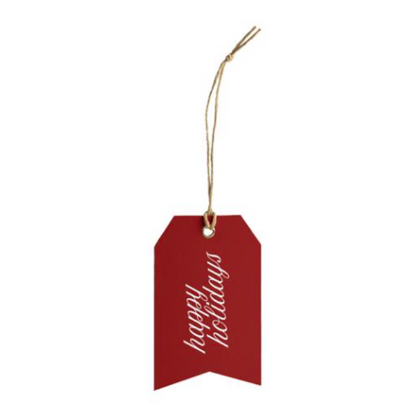 Happy Holidays Gift Tag - Red