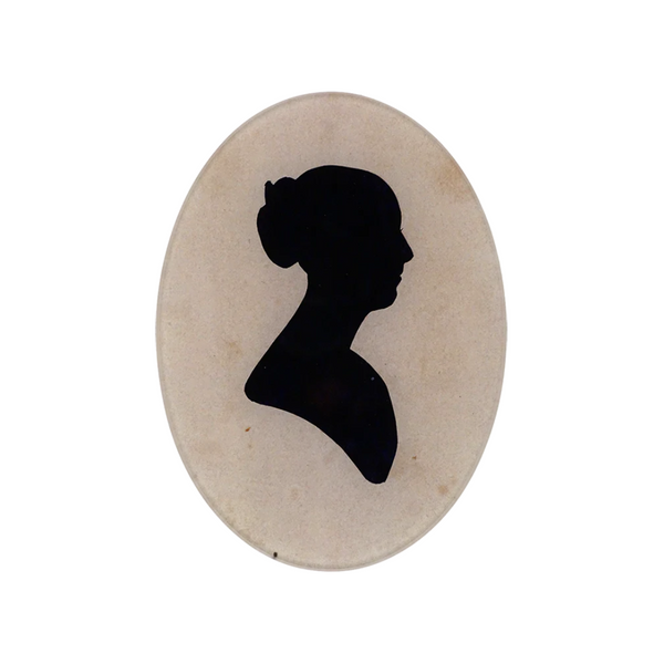 Silhouette - Lady Facing Right - Oval